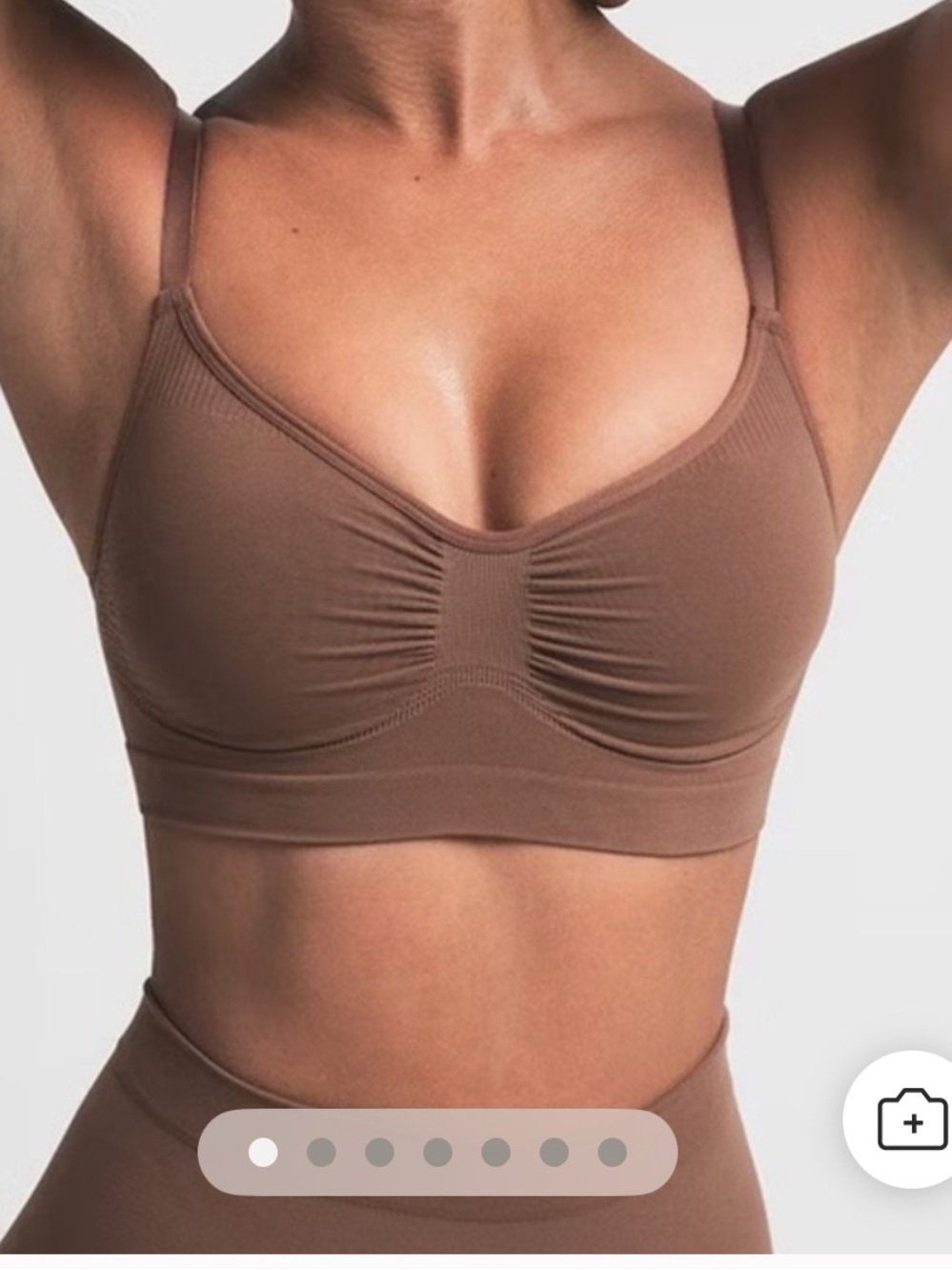 SKIMS Seamless Brown Scoop Bra Bralette